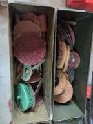 Ammunition Cans Filled with Assorted Grinding and Sanding Discs