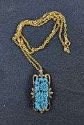 Turquoise Colored Floral Design Jewelry Set
