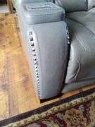 Powered 2-Seat Leather Home Theater Recliner with Console