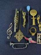 Assorted Lot of Pins, Brooches, Earrings, and Ring