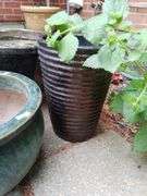 Glazed Ceramic Planters, Various Styles, Qty 4