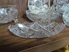 Cut Glass Bowls And Serving Pieces, Approx Qty 15