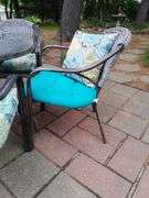 Outdoor Patio Set with Four Chairs, Including Cushions