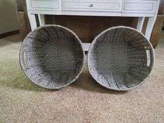 Pair of Woven Storage Baskets - 14" x 18"