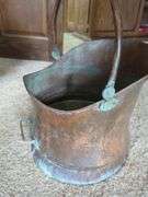 Copper Scuttle Bucket with Handle