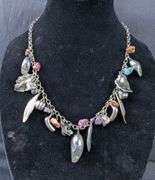 Statement Necklace and Earrings with Stones and Metal Elements