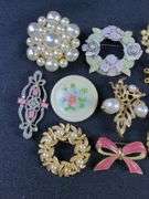 Collection of Decorative Costume Jewelry Brooches