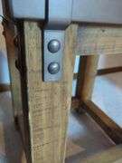 Restoration Hardware Wood and Metal Side Table, See Lot 211 For Matching Item