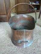 Copper Scuttle Bucket with Handle