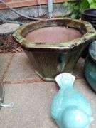 Glazed Ceramic Planters, Various Styles, Qty 4