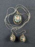 Floral Necklace and Earring Set