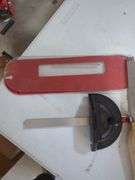 Woodworking Tool Lot: Chisels, Push Block, Miter Gauge & More