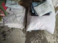 Comforters, Sheets, and Pillows, Various Sizes And Styles