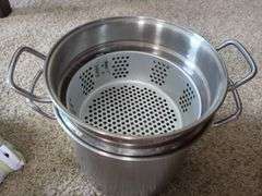 Tramontina Professional Stainless Steel 10 Qt Stock Pot with Steamer Basket