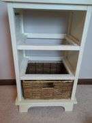 Entryway Table with Woven Basket Drawers
