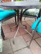 Outdoor Patio Set with Four Chairs, Including Cushions