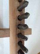 Metal Letter Stamp Set with Wooden Holder