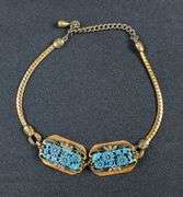 Turquoise Colored Floral Design Jewelry Set
