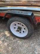 Single Axle 12' x 5' Flat Bed Utility Trailer, Contents Not Included, Friday Pick Up Only, No Title