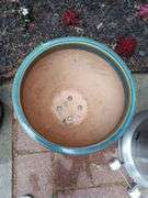 Two-Tone Glazed Ceramic Planter