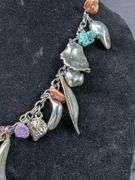 Statement Necklace and Earrings with Stones and Metal Elements