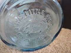 Glass Piggy Bank Marked "This Little Piggy Went To Market"