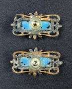 Turquoise Colored Floral Design Jewelry Set