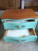 Drexel Two-Drawer Painted Side Table