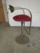 Modern Style Swivel Bar Stool With Upholstered Seat