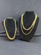 Three Gold Tone Necklaces