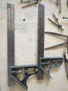 Machinist Tools Including Dividers, Calipers, Squares, Vise