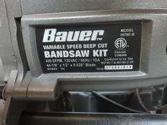 Bauer Variable Speed Deep Cut Bandsaw Kit, Model 1678E-B