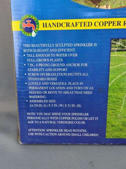 WaterPro Handcrafted Copper Revolving Butterfly Sprinkler