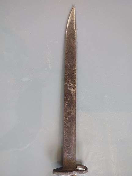 British Enfield Military 12" Bayonet with Wood Handle