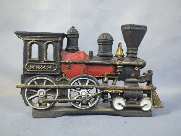 Cast Iron Train And Fruit Basket Door Stops