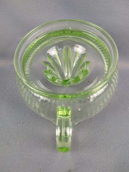 Uranium Glass Citrus Juicer