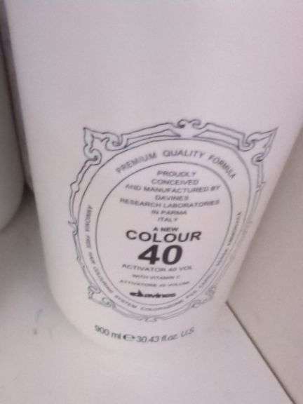 Davines Salon Hair Styling Supplies Including Activator And Bleaching Poweder, L'Oreal Mythic Oil, Foil And More, Contents Of Cabinet Davines, Loreal