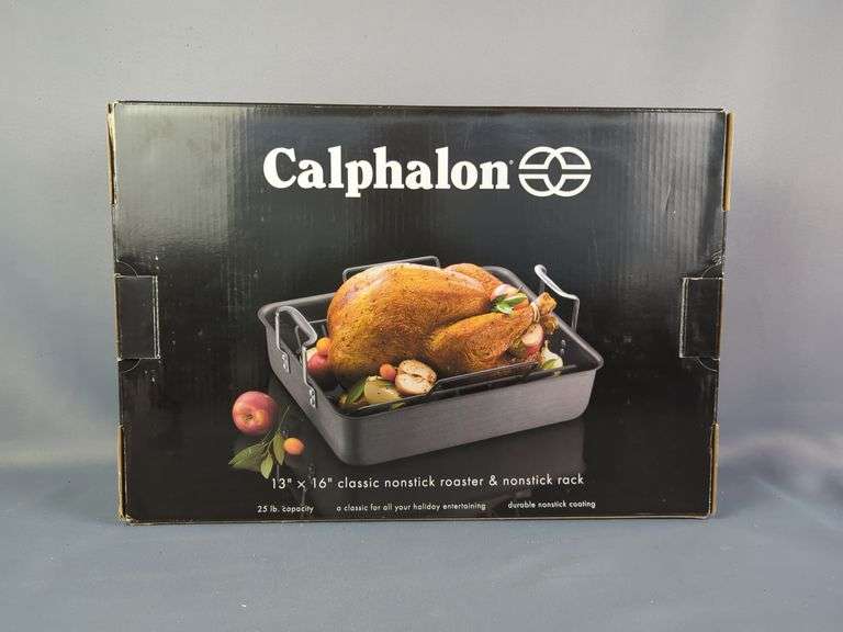 Calphalon 13" x 16" Classic Nonstick Roaster With Rack, With Original Box