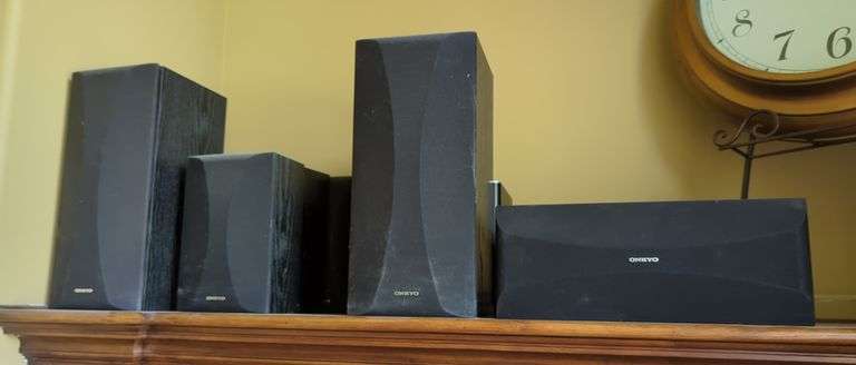 Onkyo Speakers with Vizio Subwoofer, Qty 7