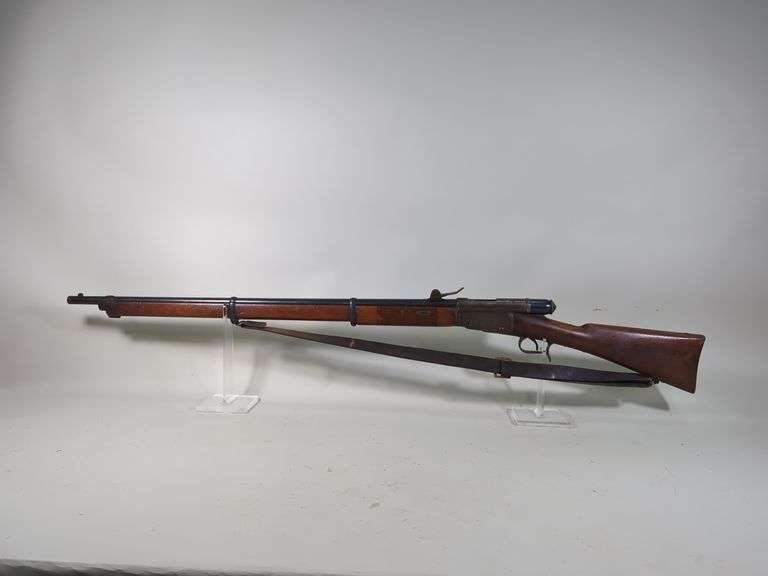 Soc. Ind. Suisse Vetterli Stutzer 10mm Bolt Action Rifle SN# 49531, Leather Sling, With Socket Bayonet