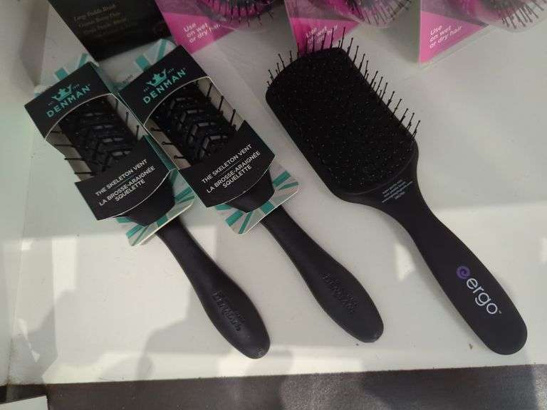 Hair Brushes Including Denman, Magic Brush And Ergo, Qty 7, Unopened Packaging