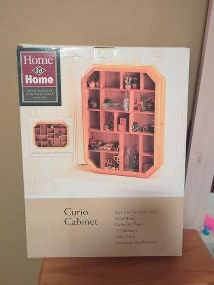 Home to Home Curio Cabinet and Wooden Jewelry Box