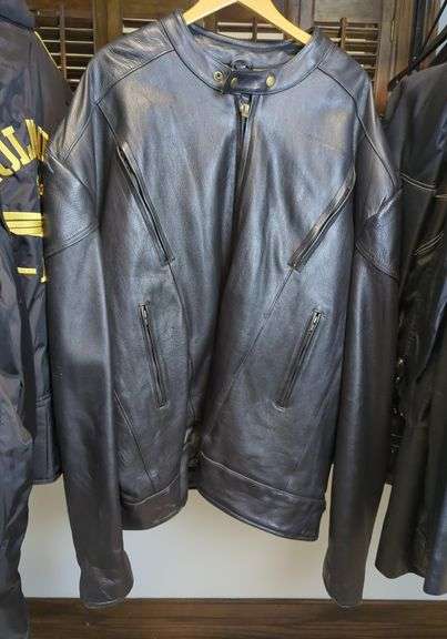 I K Leather Motorcycle Jacket - Size 58