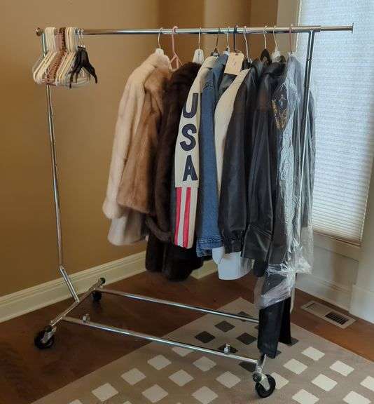 Rolling Garment Rack, Clothing Not Included