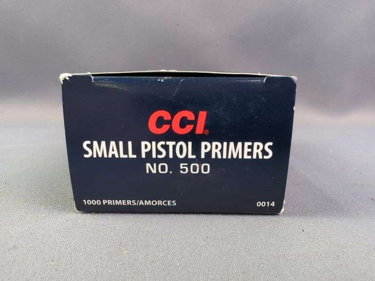 CCI Small Pistol Primers No. 500, Approx Qty 800, Local Pickup Only