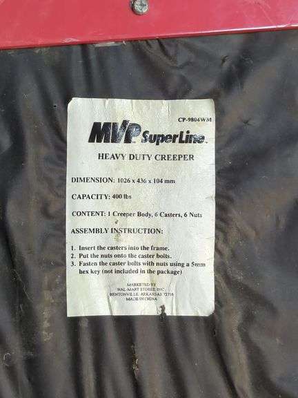 MVP SuperLine Heavy Duty Creeper