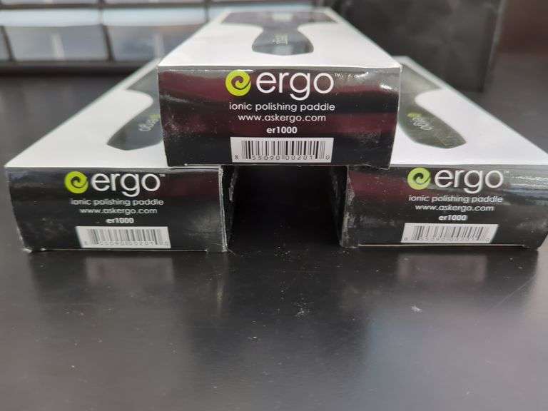 Ergo Ionic Polishing Paddle Hair Brushes (ER1000), Qty 3