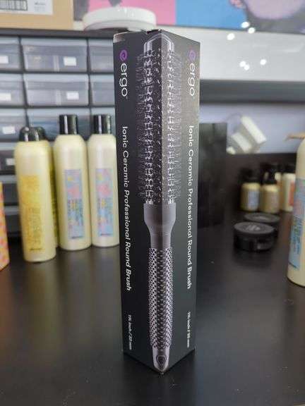 Ergo Ionic Ceramic Professional Round Brushes, Qty 4