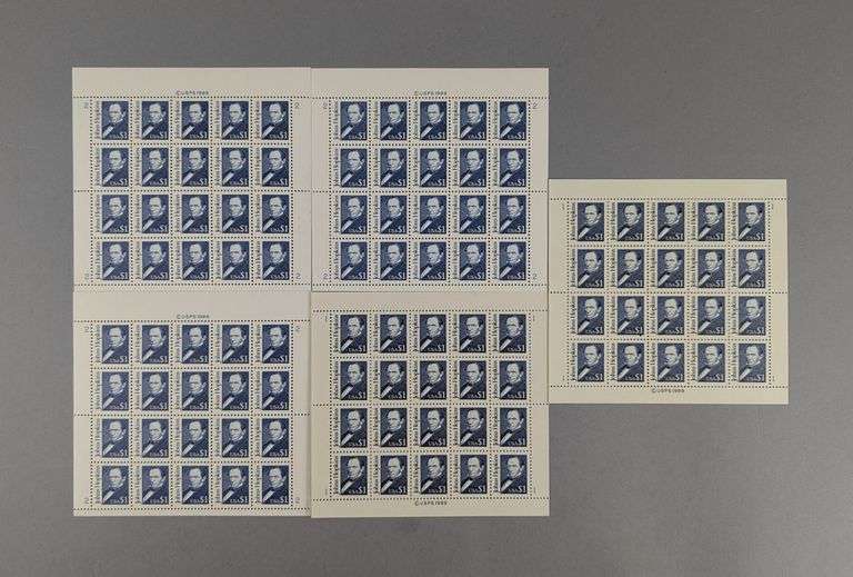 1989 Johns Hopkins $1 US Postage Stamp Sheets