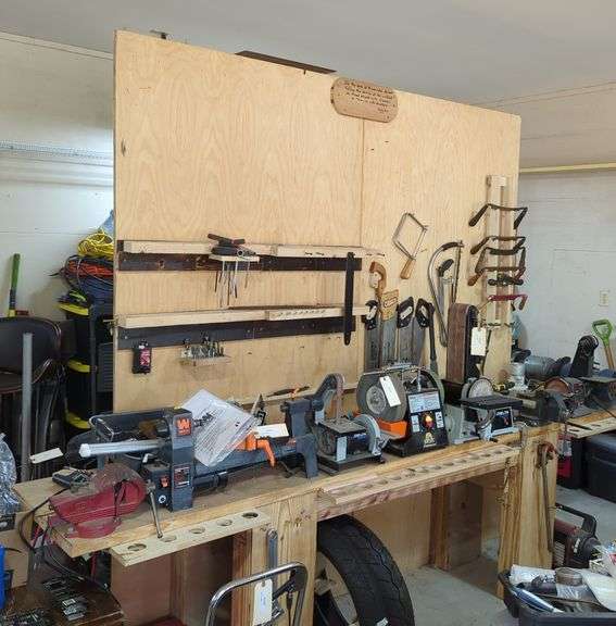 Custom Built Workbench, Back Can Be Removed For Transport